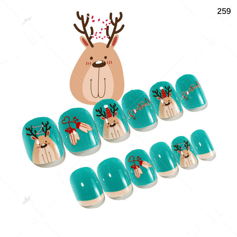 Christmas Kids Nail Stickers 24 Pieces Wearable Nail Art for Children
