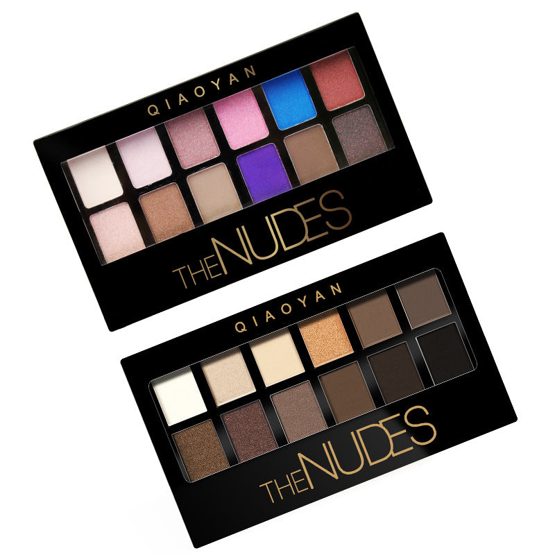 12-Color Nude Eye Shadow Palette - Pretty Makeup Set for Eye Makeup
