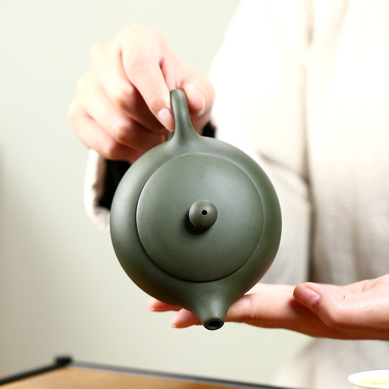 Large Mouth Ceramic Teapot Handmade Chinese Style Yixing Clay Tea Set