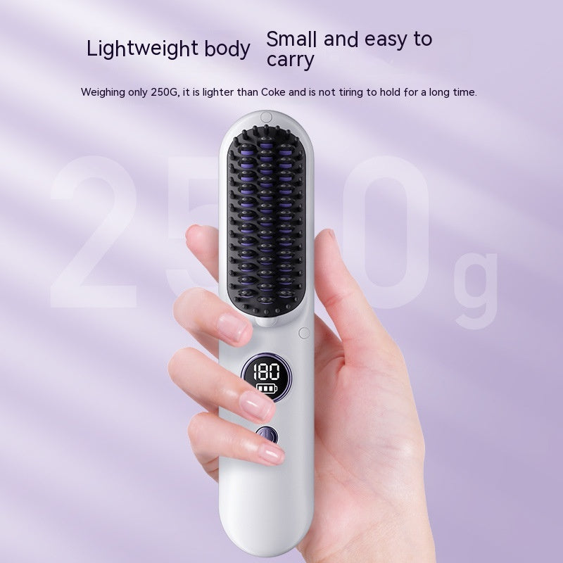 Wireless USB Curling Iron - Straightening & Curling Hair Tool with Negative Ion