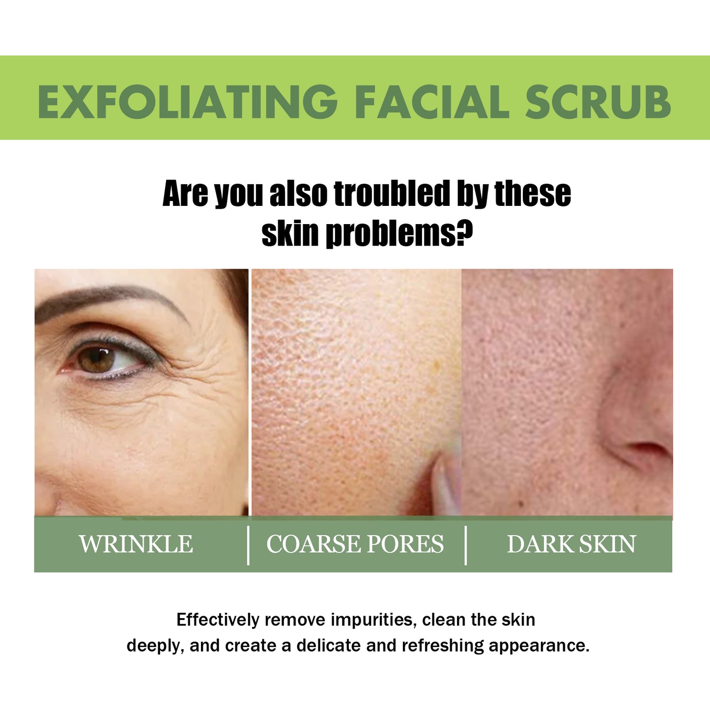 Exfoliating Facial Scrub - Deep Cleaning & Firming Skin Care Cream