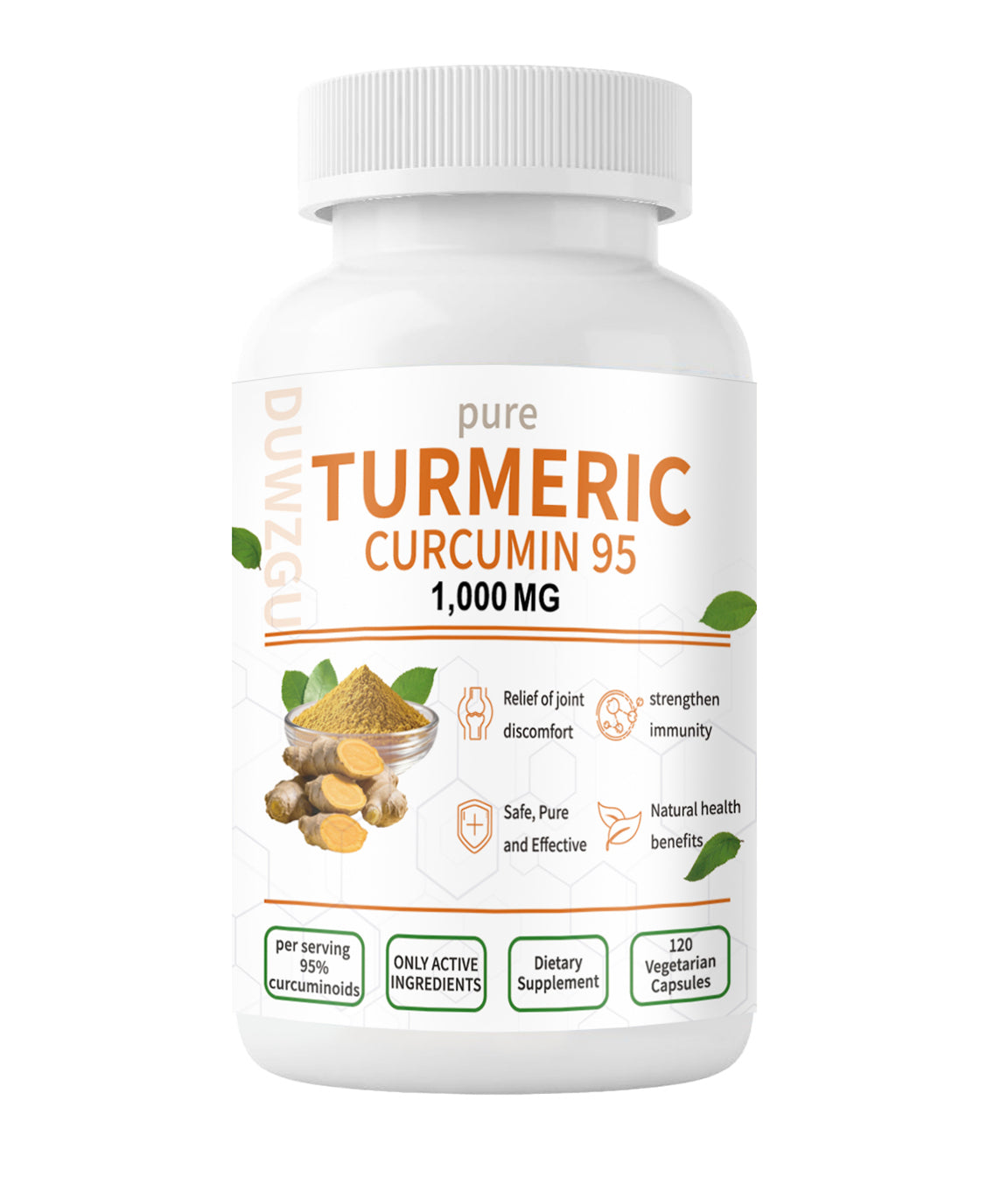 Natural Curcumin Supplement Capsules - High Potency Herbal Extract