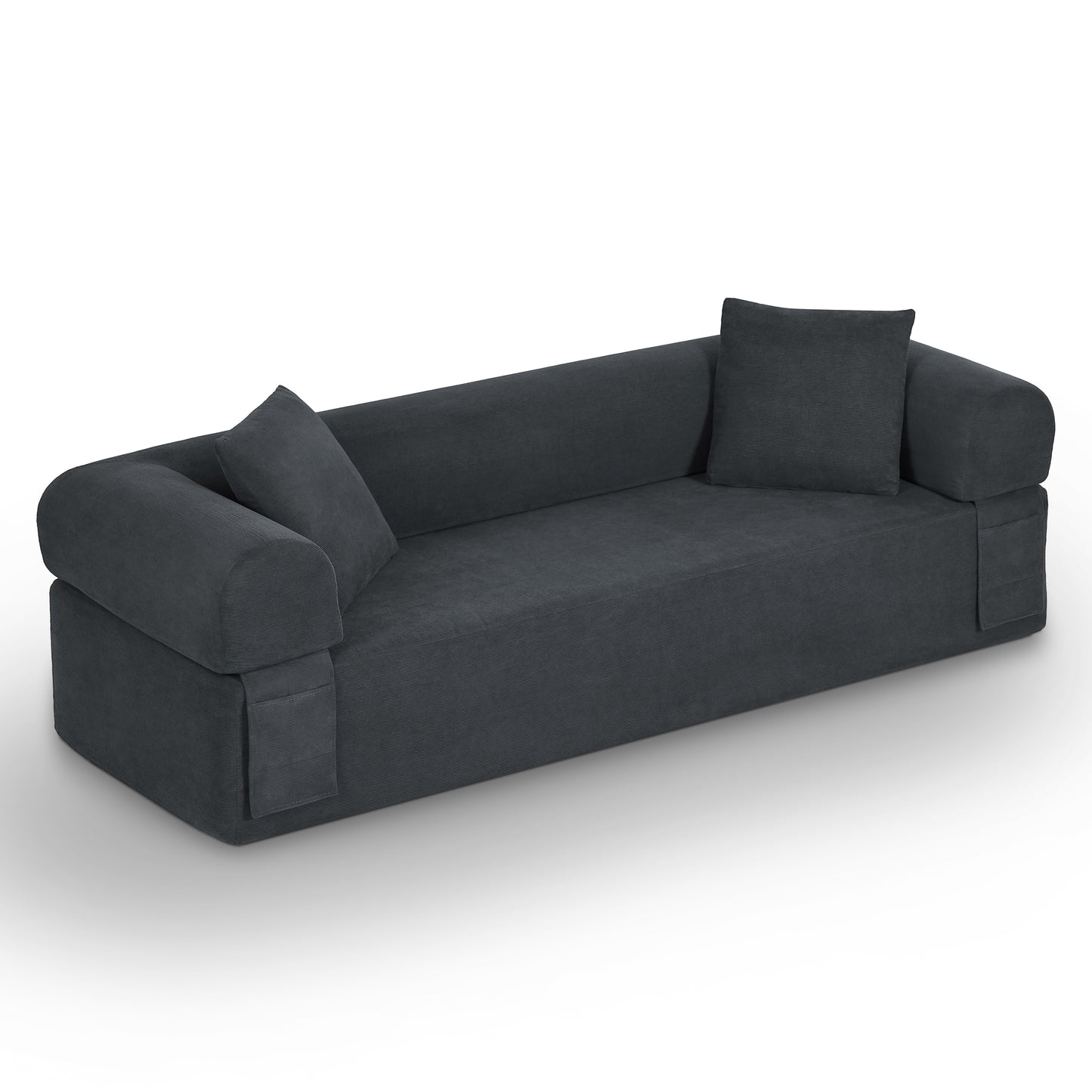 Modern 3-Seater Sofa - No Assembly, Compact Design, Gray
