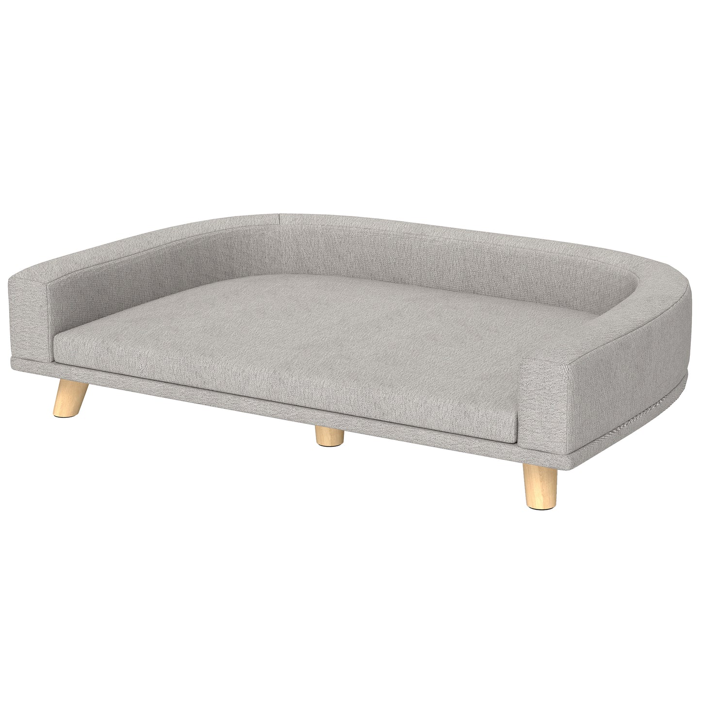 Large Pet Sofa Bed with Washable Cushion - Gray, 780x175x650 mm