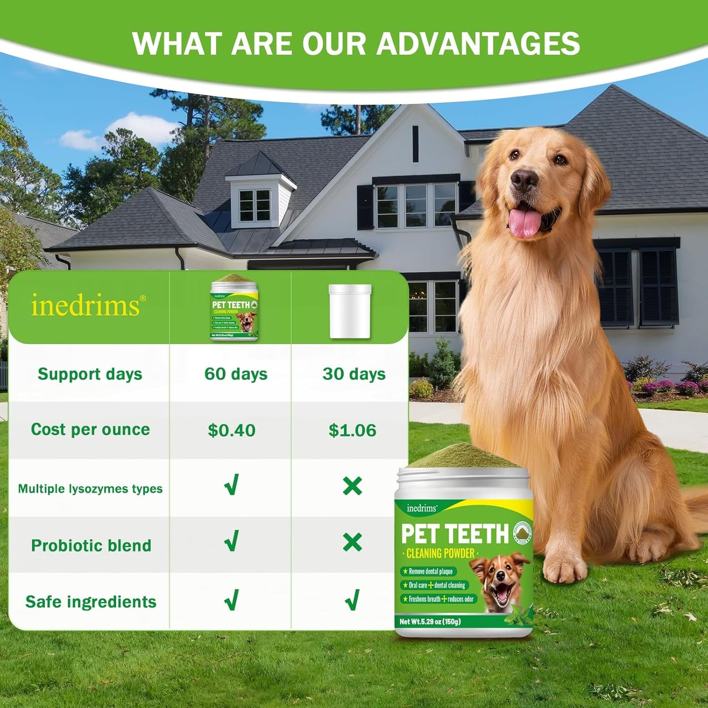 Pet Dental Powder for Fresh Breath & Gum Health - 1PC