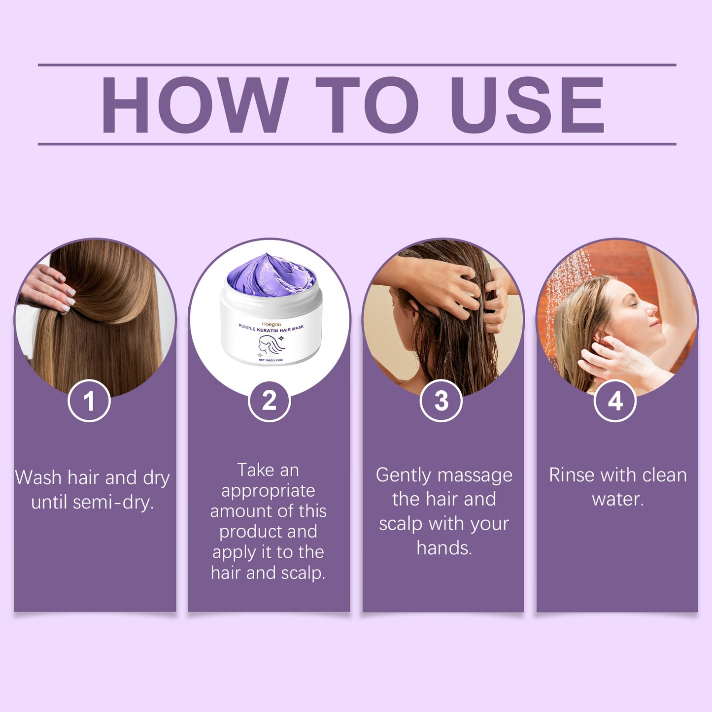 Keratin Purple Hair Mask for Color-Treated Dry and Frizzy Hair