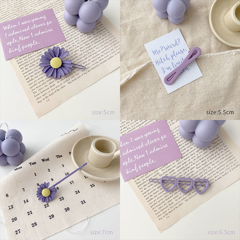 Purple Hairpin Set - 5 Pieces