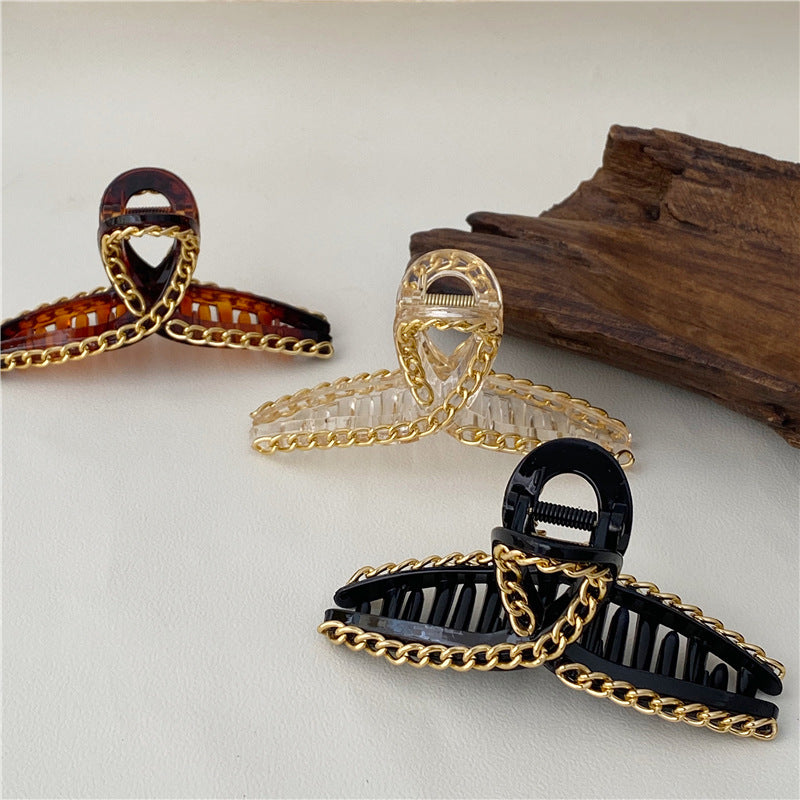 Textured Hair Accessory Chain Grip - Personalized Alloy Hairband or Hairpin