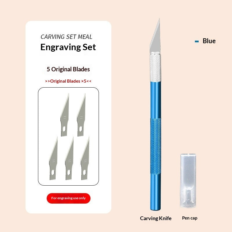13-Piece Aluminum Alloy Carving Knife Set with Steel & Handle Options
