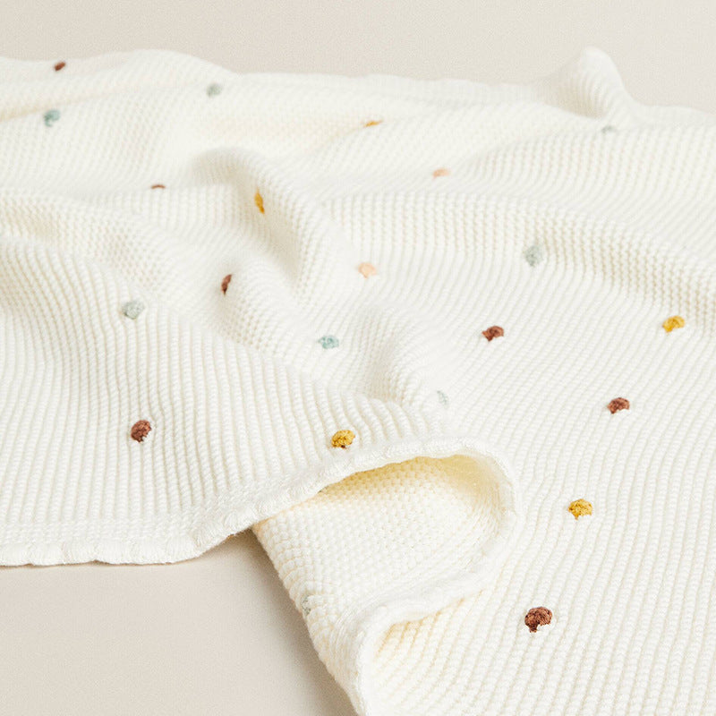 Cotton Edge Nap Air Conditioning Blanket - Speckled Off White 70x100cm