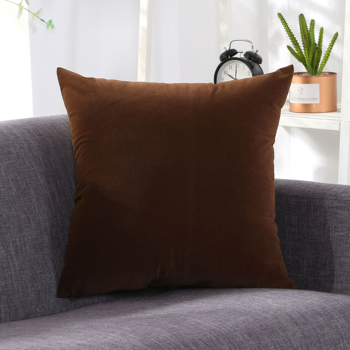 Large Lumbar Cushion Cover for Sofa Bed Office Chair - Frosted Velvet