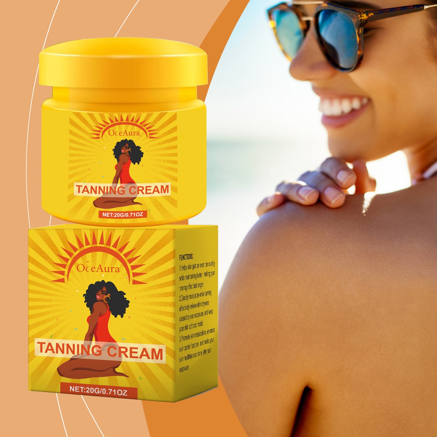 Moisturizing Tanning Gel with Vitamin E and Lemon Extract
