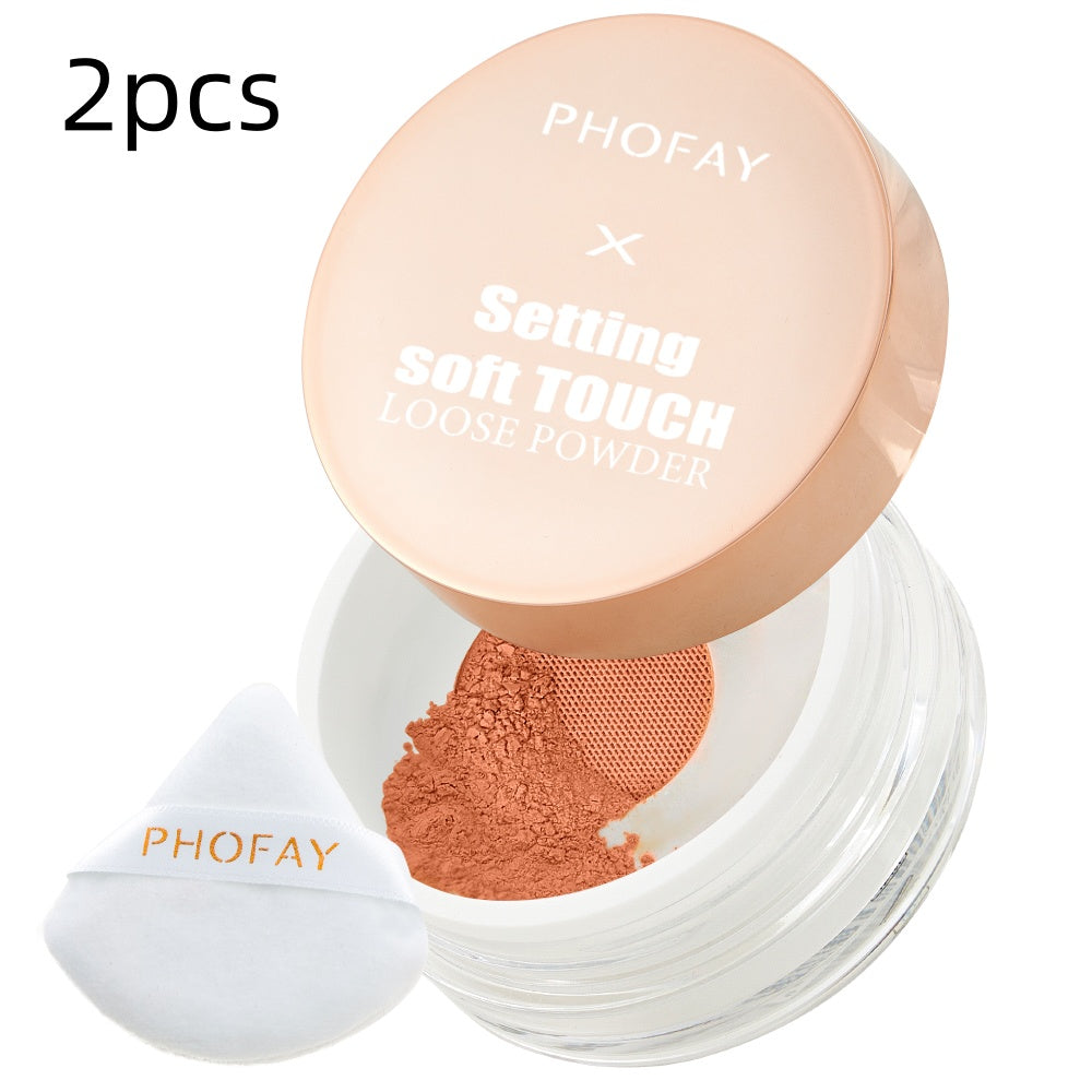 Soft Touch Loose Setting Powder - Long-Lasting Mattifying Face Makeup