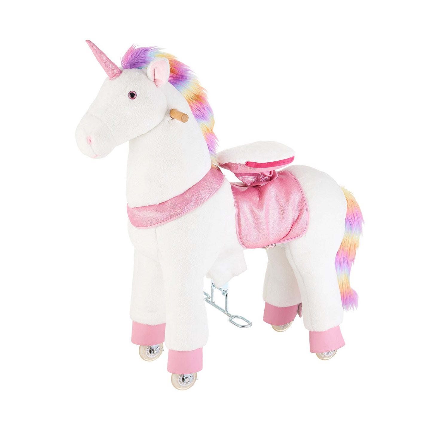 Ride-On Unicorn Horse Toy for Kids - No Battery, Sturdy Pedals & Smooth Wheels