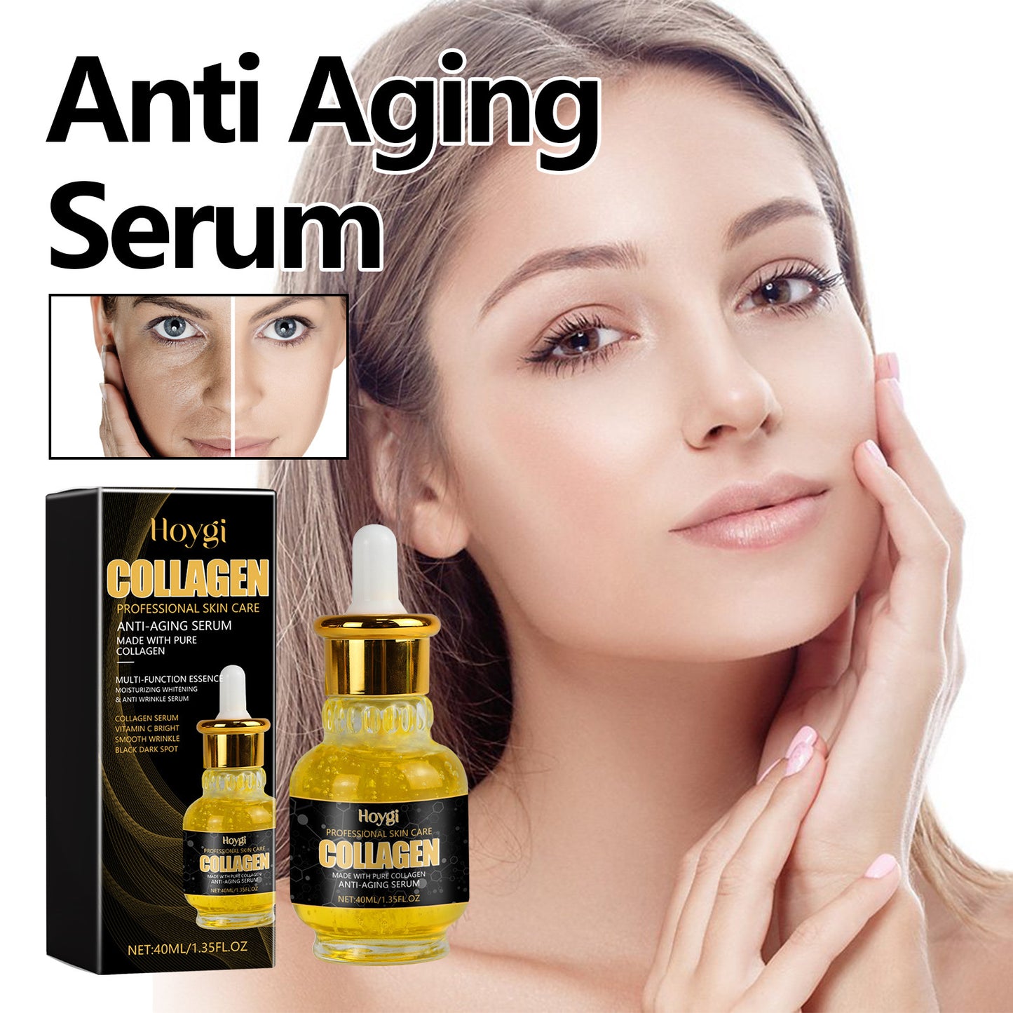 Moisturizing Facial Solution with Hyaluronic Acid - 40ml Skin Care Serum