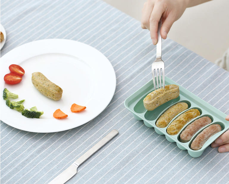 Silicone Sausage and Meatball Mold - Food Grade, Heat Resistant, Green