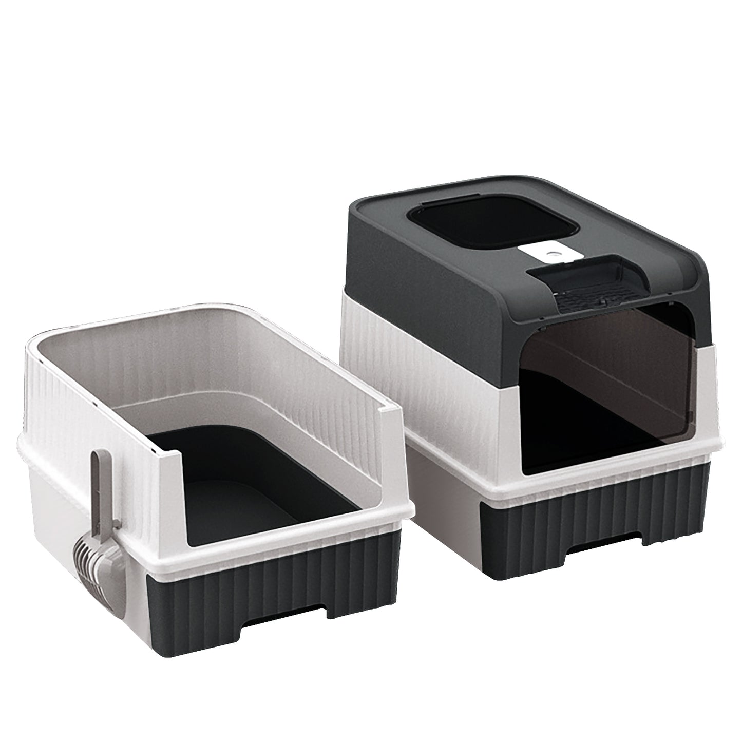 Self Pickup Cat Litter Box with Magic Cube Design - Multiple Colors Available