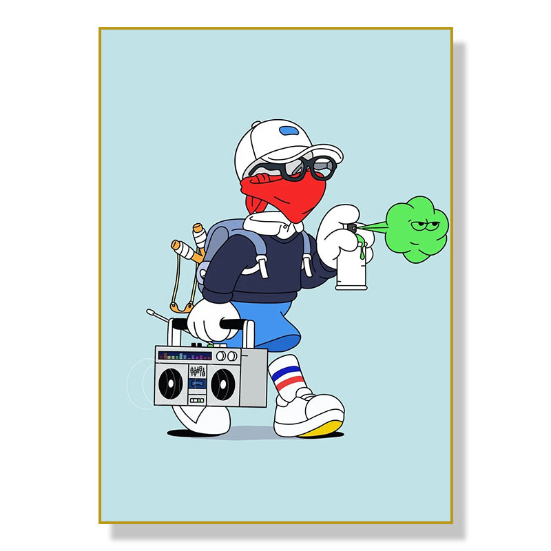 Sports Cartoon Characters Wall Art Poster Canvas Painting for Living Room