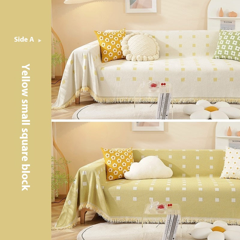 Waterproof Sofa Towel - Solid Color Couch Cover for Home & Garden