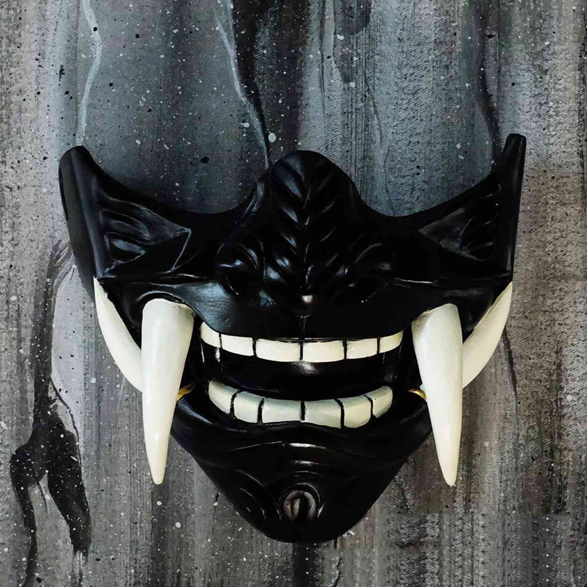 Japanese Cosplay Halloween Mask - Half Face Latex Face Mask for Costume Party