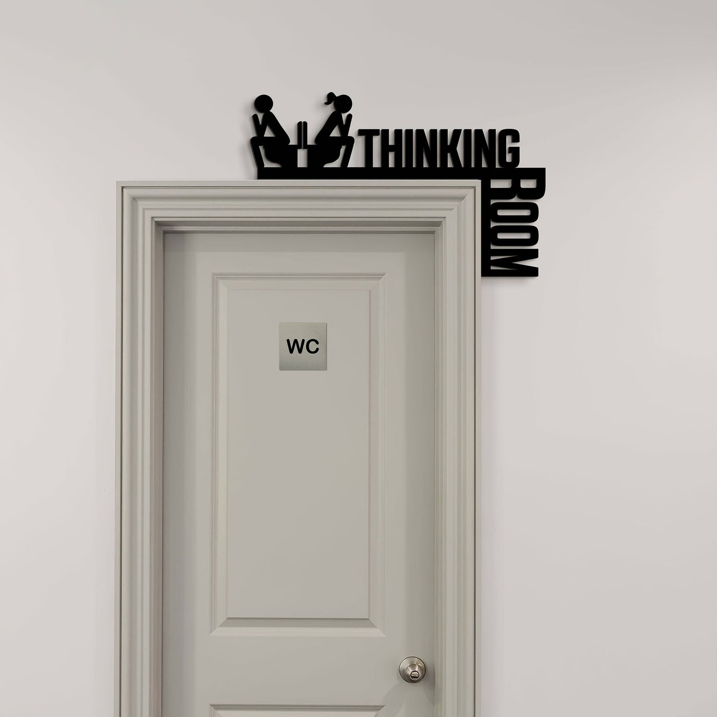 Funny Bathroom Sign - Humorous Metal Toilet Decor