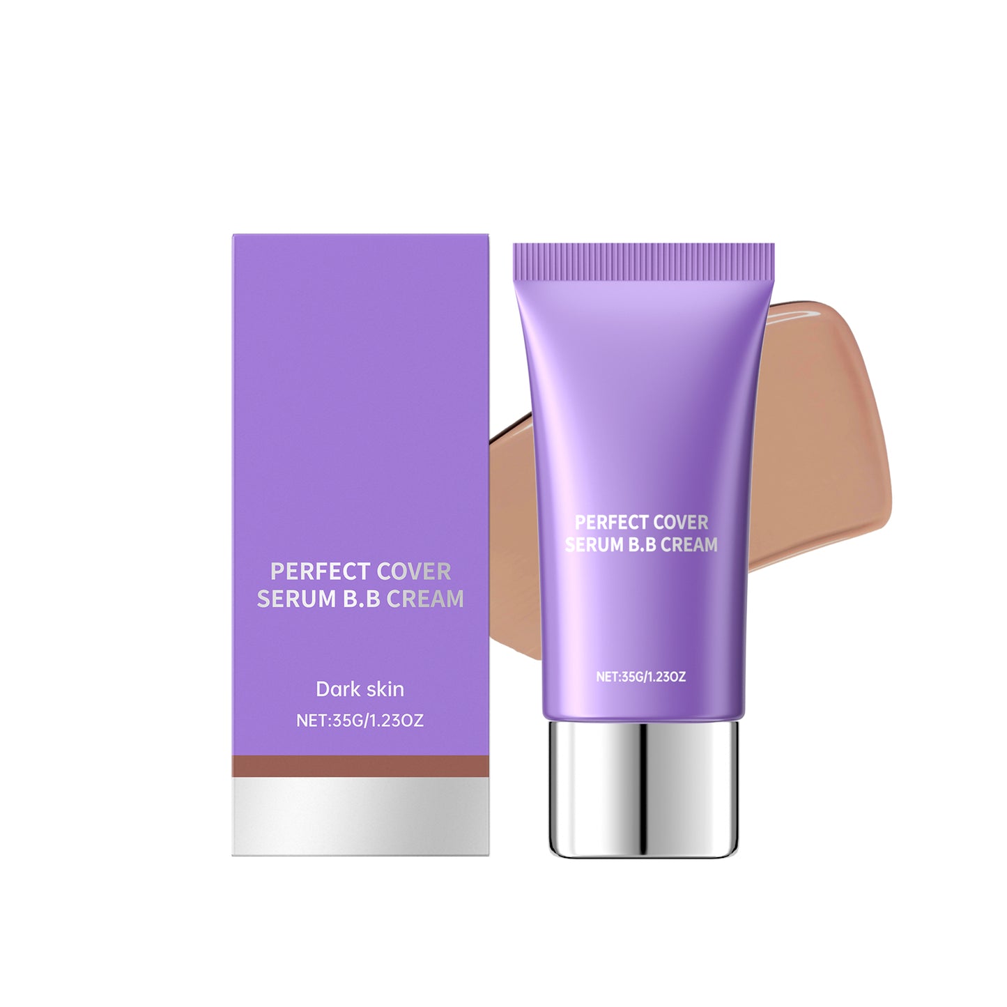 Moisturizing BB Cream for Dark Skin - 35g Natural Flawless Base Makeup