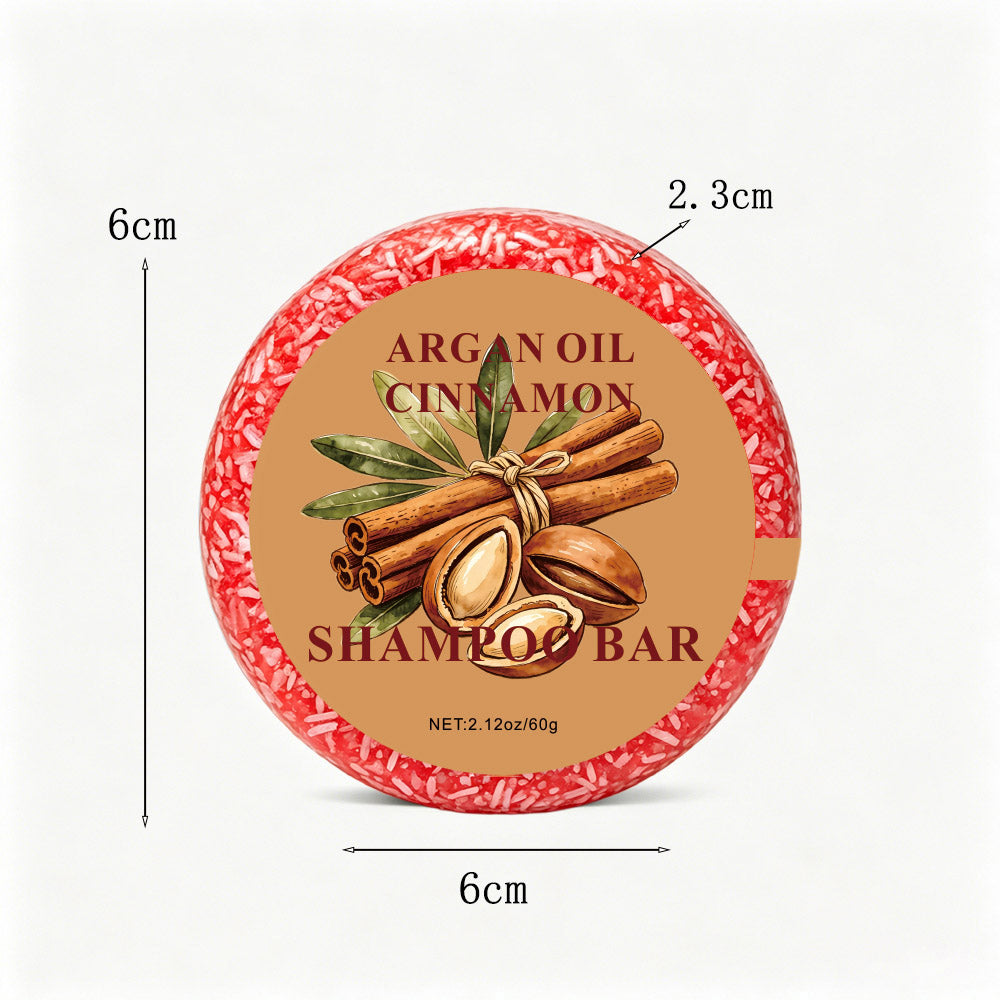 Glycerin Cinnamon Shampoo Bar - 60g Natural Hair Care for Sensitive Scalp