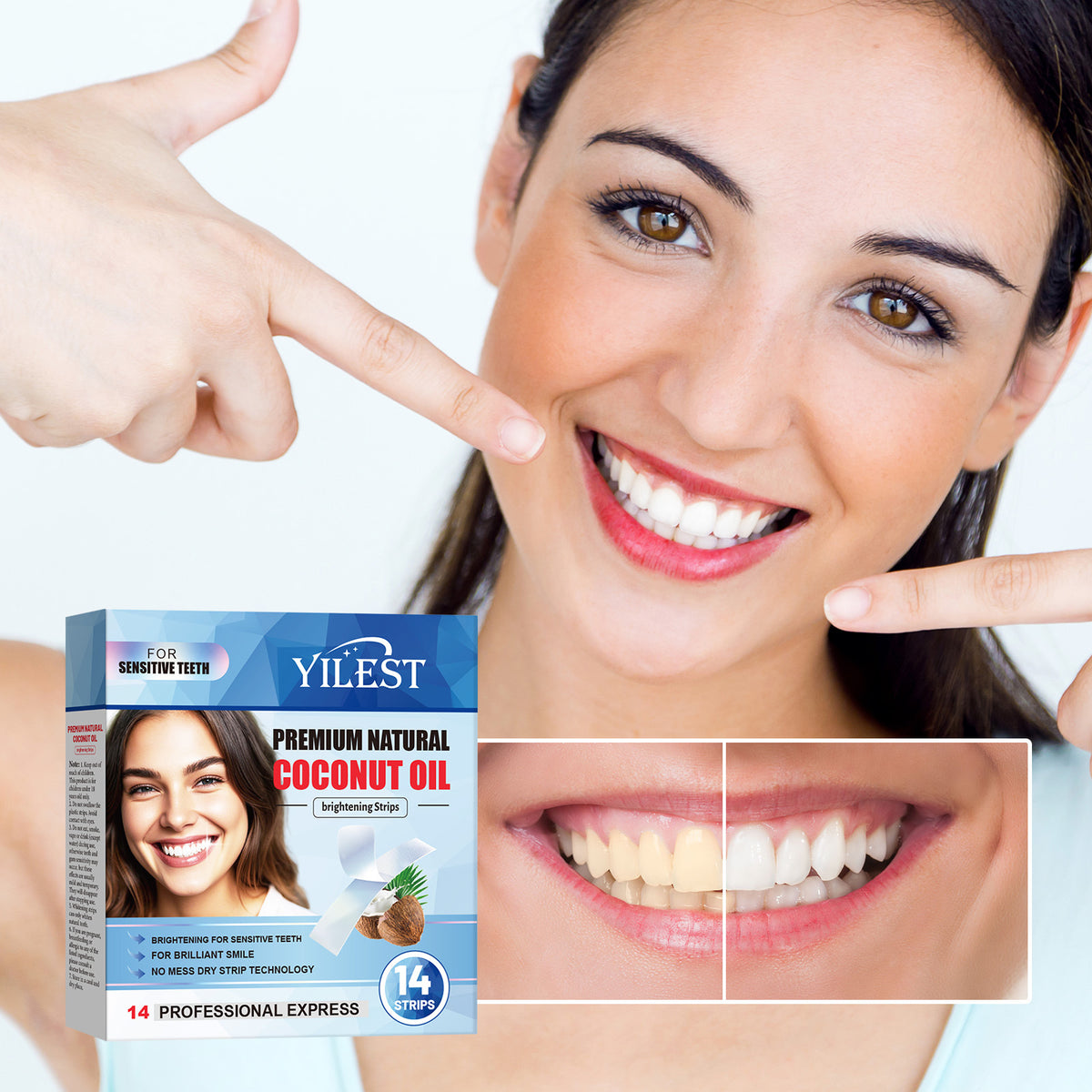 Bright White Teeth Strips Brightening Whitening Cleaning Fixing