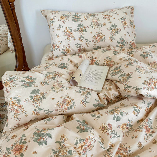 Four Piece Cotton Bed Sheet Bedding Set - Multiple Sizes & Styles