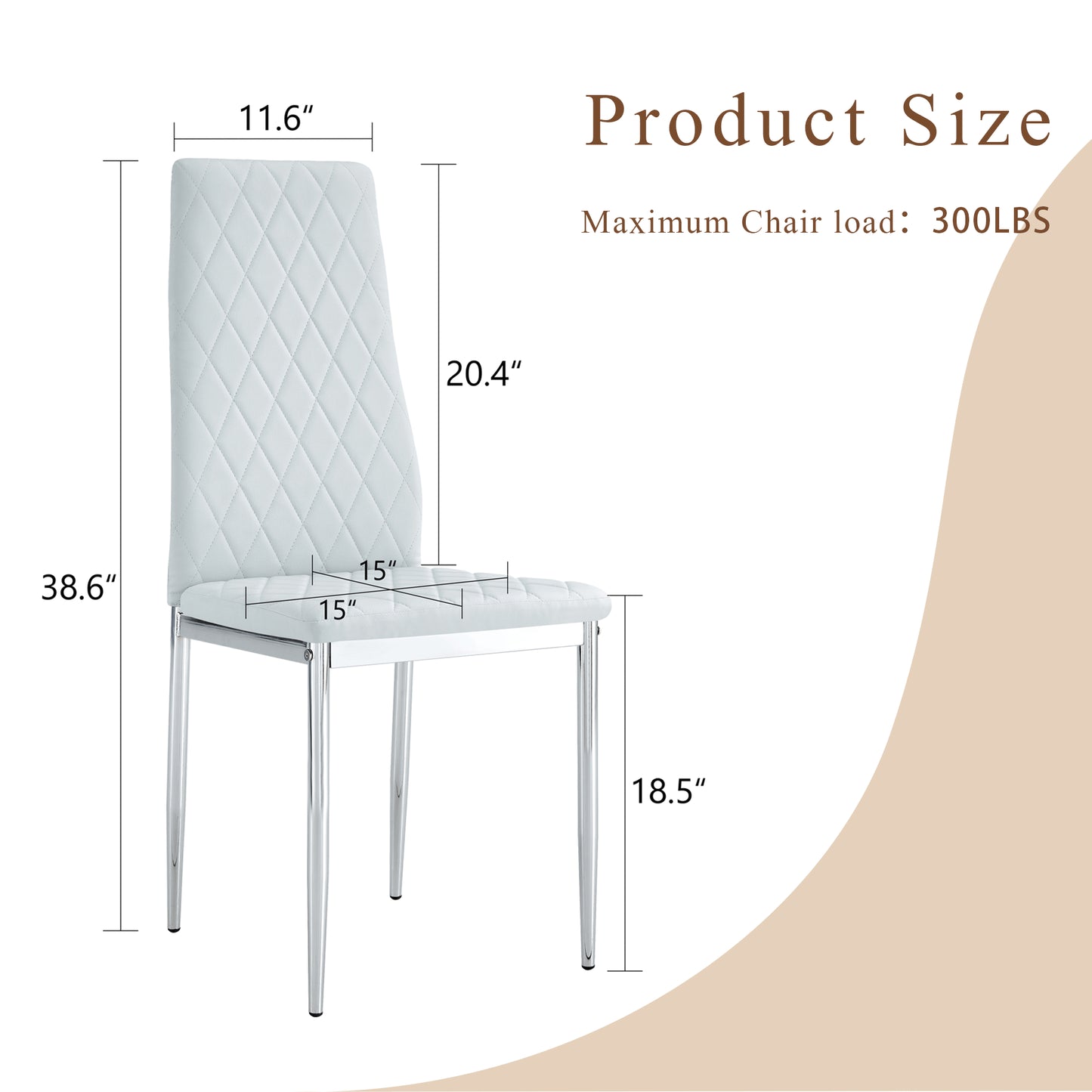 Modern Style Dining Chairs Set Of 6 In Light Gray, Essential For