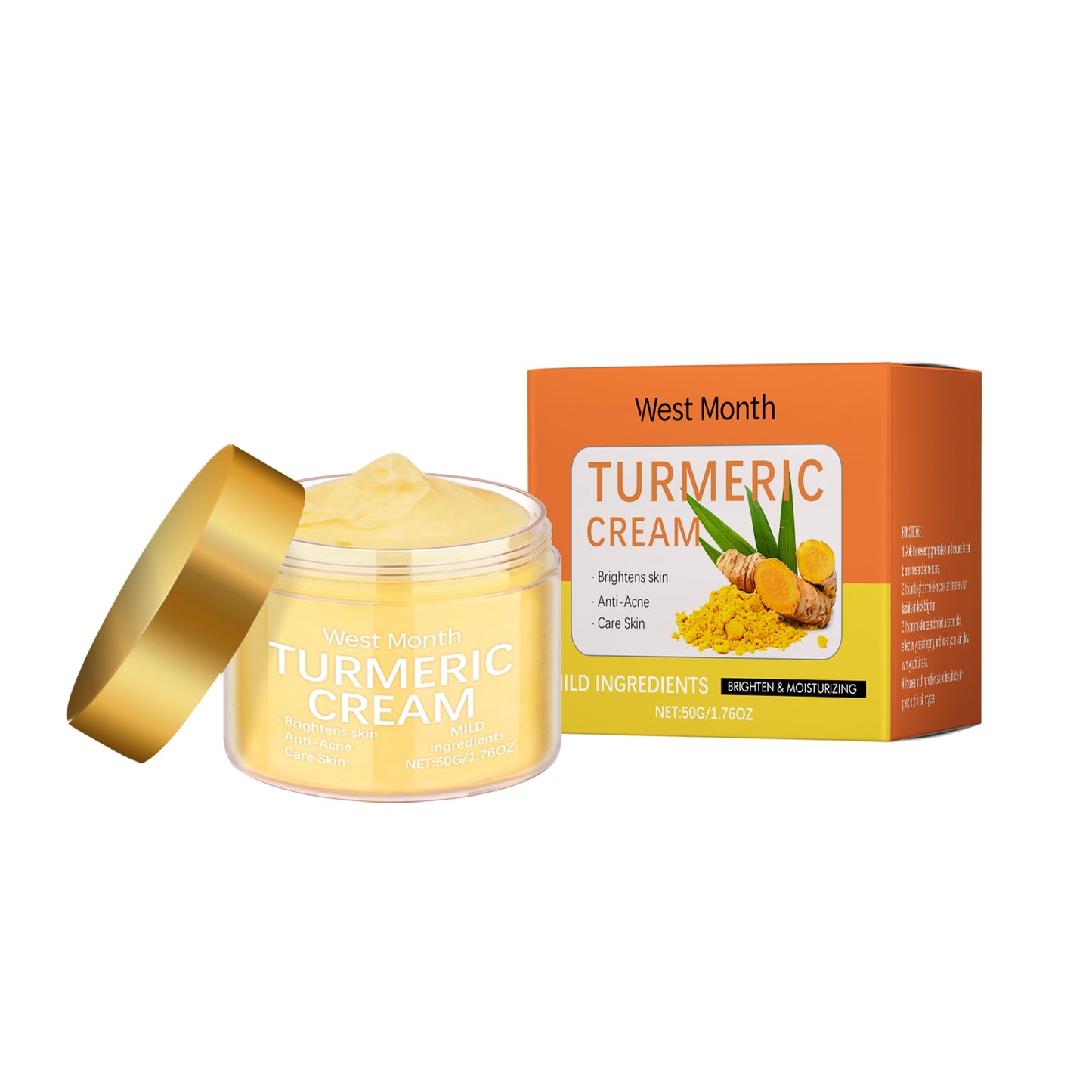 Turmeric Moisturizing Face Cream with Vitamin E for Brightening & Repair