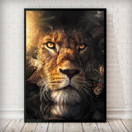 Diamond Painting Mosaic Kit Lion Tiger Embroidery Cross Stitch Art - Multiple Sizes & Styles