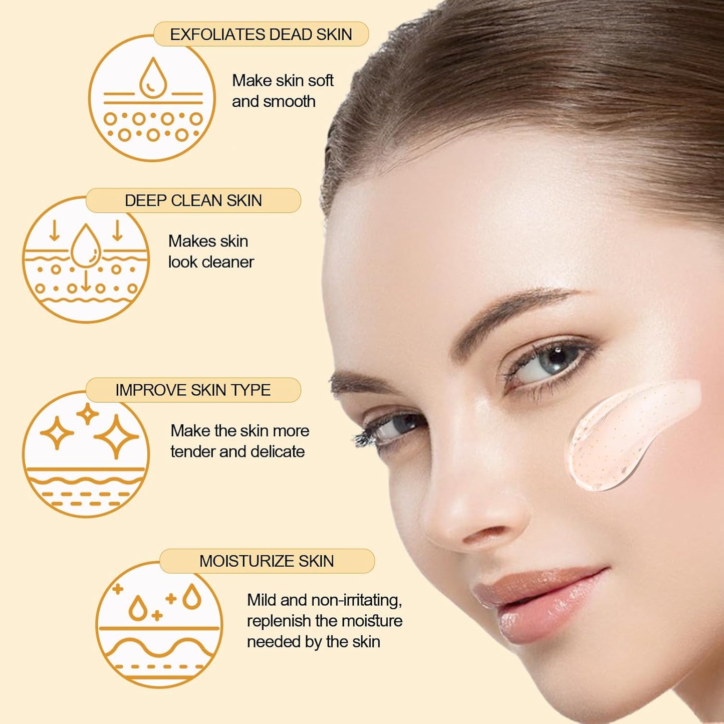 Orange Exfoliating Gel Scrub for Face and Body - Deep Pore Cleansing