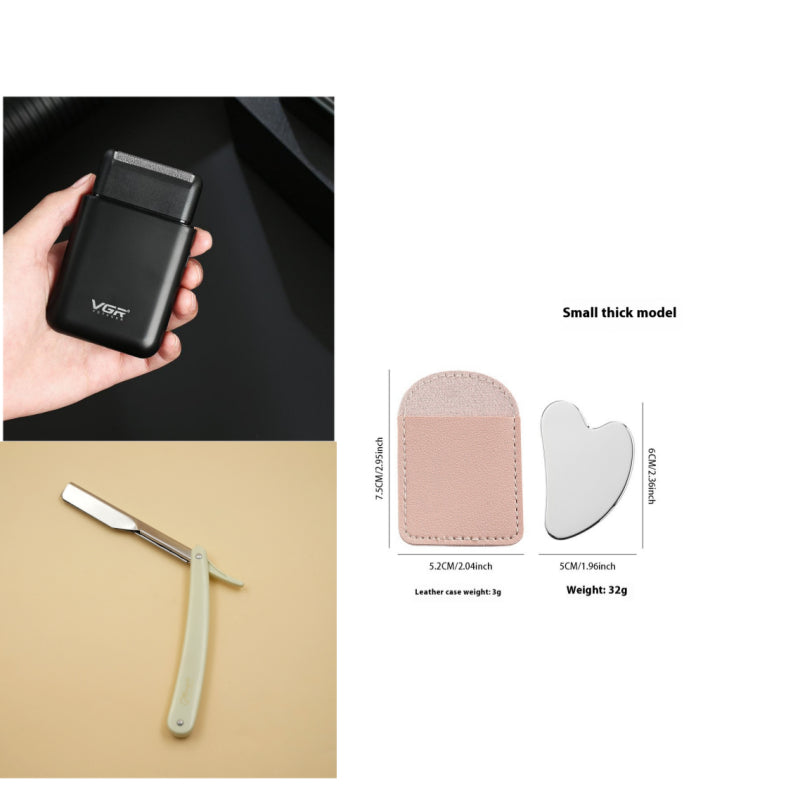 Portable Electric Razor Men - Stainless Steel Blade