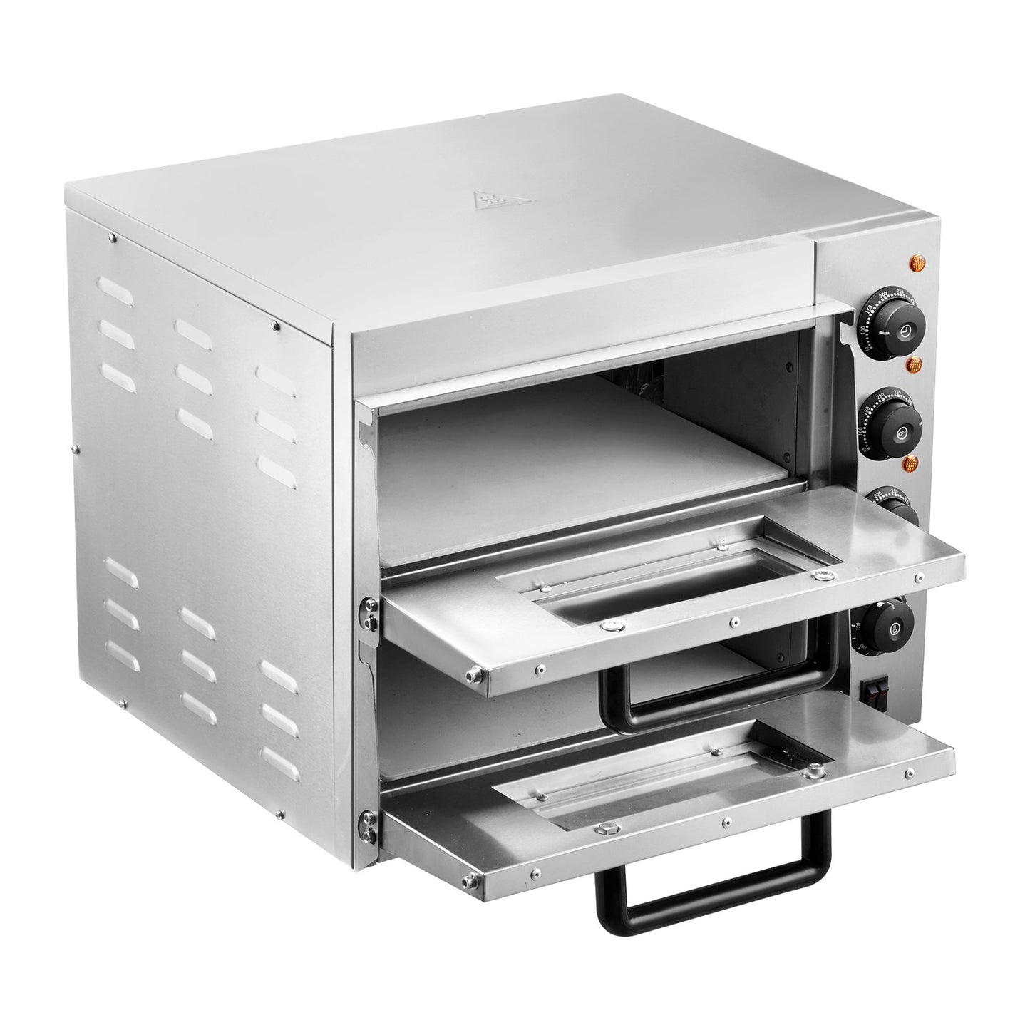 Electric Countertop Pizza Oven 14 Inch Stainless Steel Kitchen Appliance