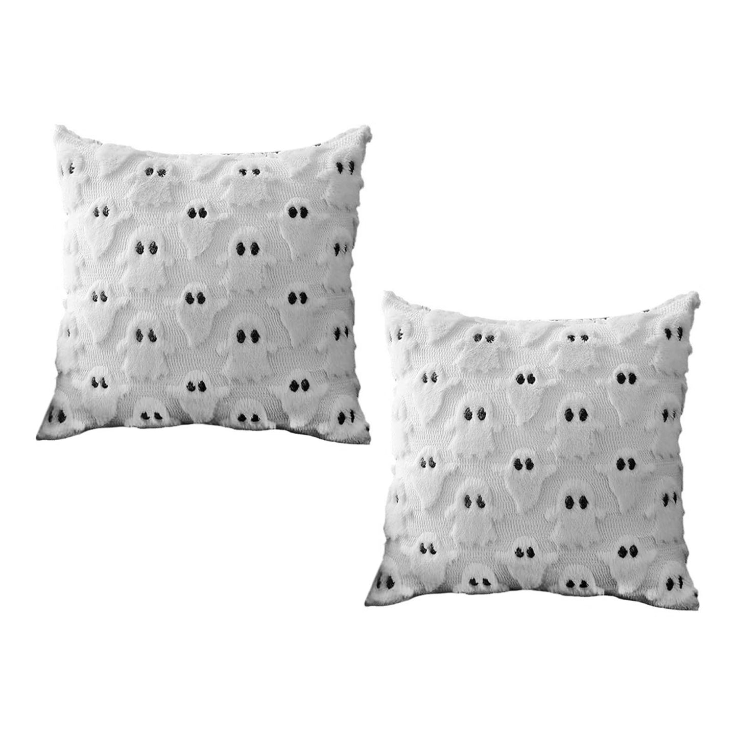 Ghost Pillow Covers - Soft Plush Decorative Throw Pillows (2PCS)