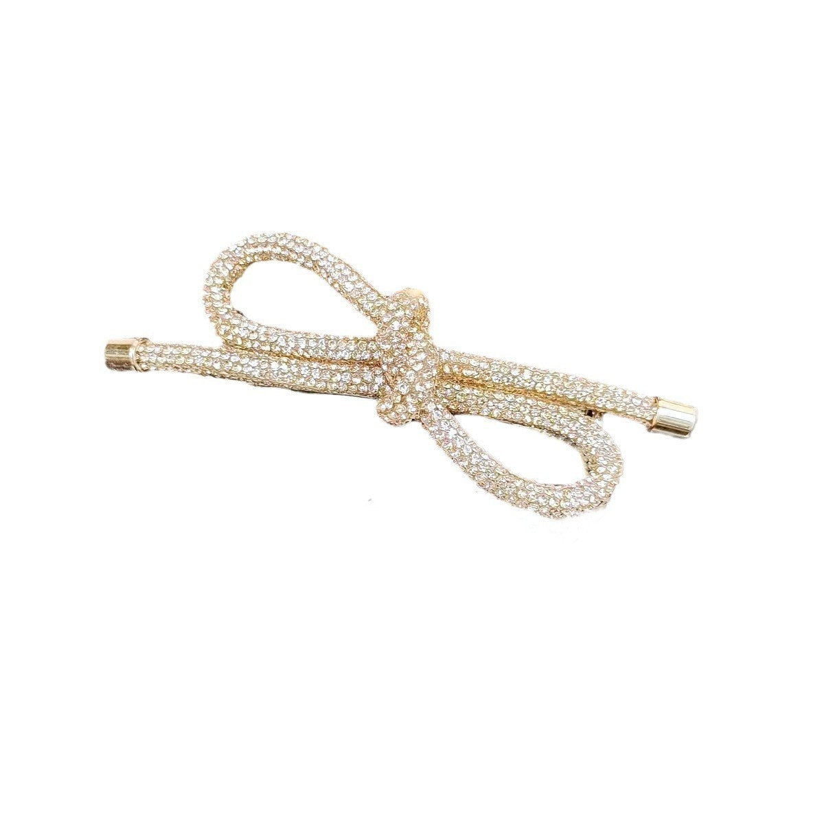 Elegant Rhinestone Bow Hair Clip - Luxury Hair Accessory for Women