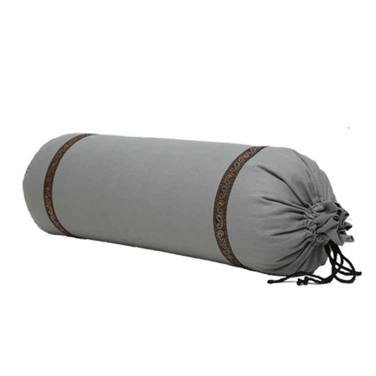 Pregnant Women's Cylindrical Yoga & Waist Support Pillow - Buckwheat Filled
