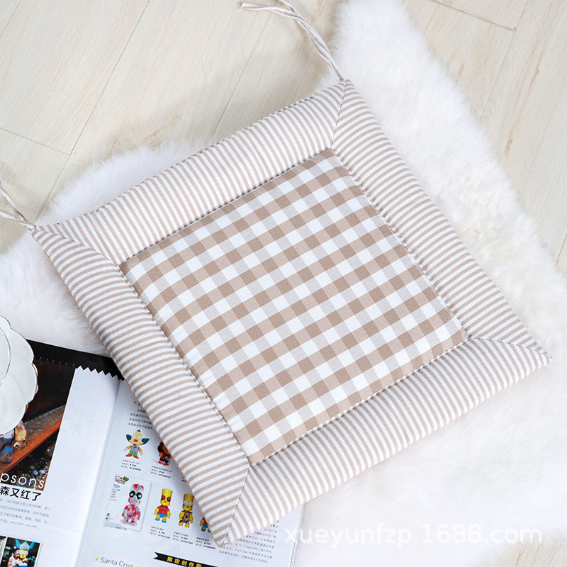 Breathable Cotton Linen Chair Cushion Cover for Office, Home & Car