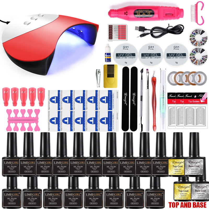 Nail Art UV Lamp & Polishing Machine Kit