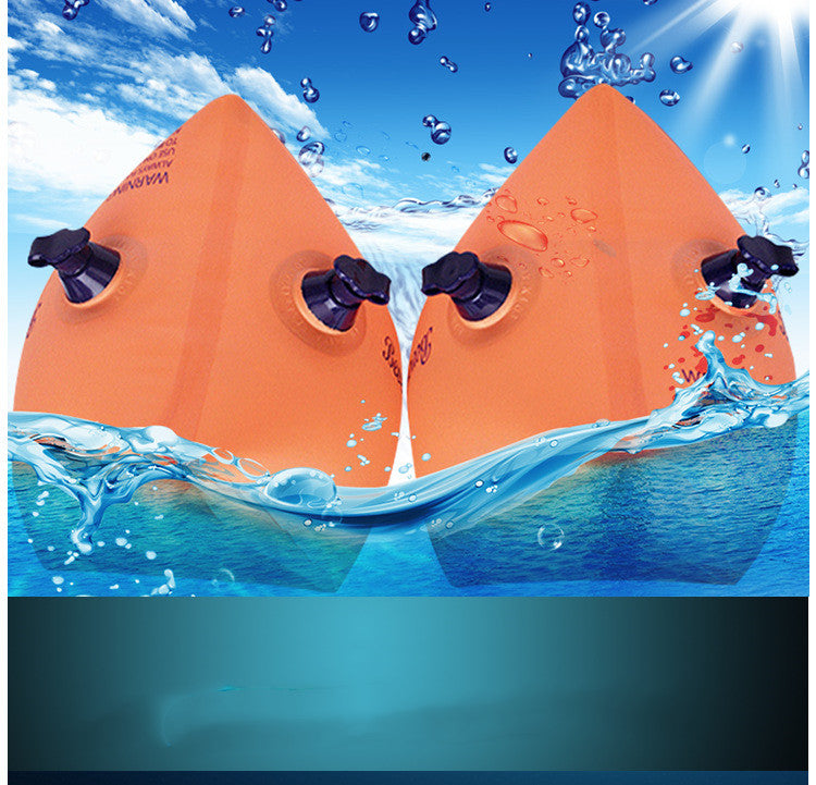 Child Inflatable Safety Arm Ring with Double Airbag Buoyancy for Swimming & Wading