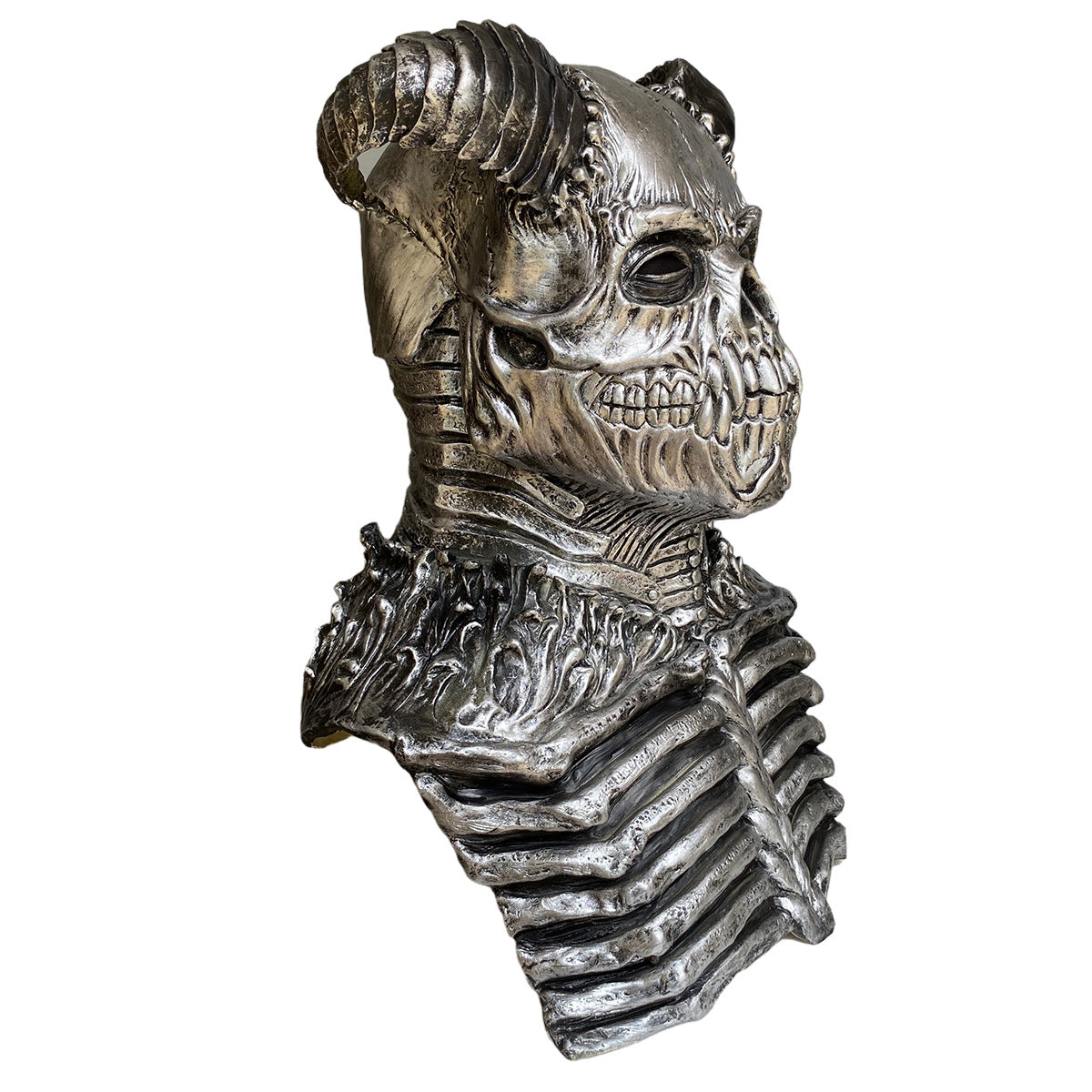Horror Skull Horn Devil Latex Mask for Halloween Party - Dark Dark