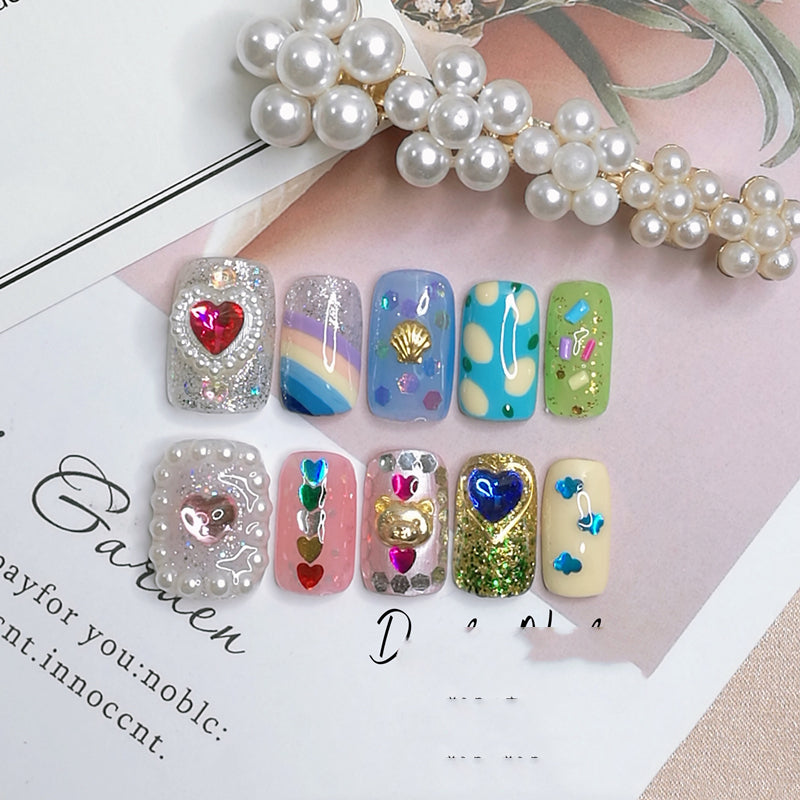 Nail Art Tips Fake Nail Tips Plastic False Nails for Manicure - Customizable Size