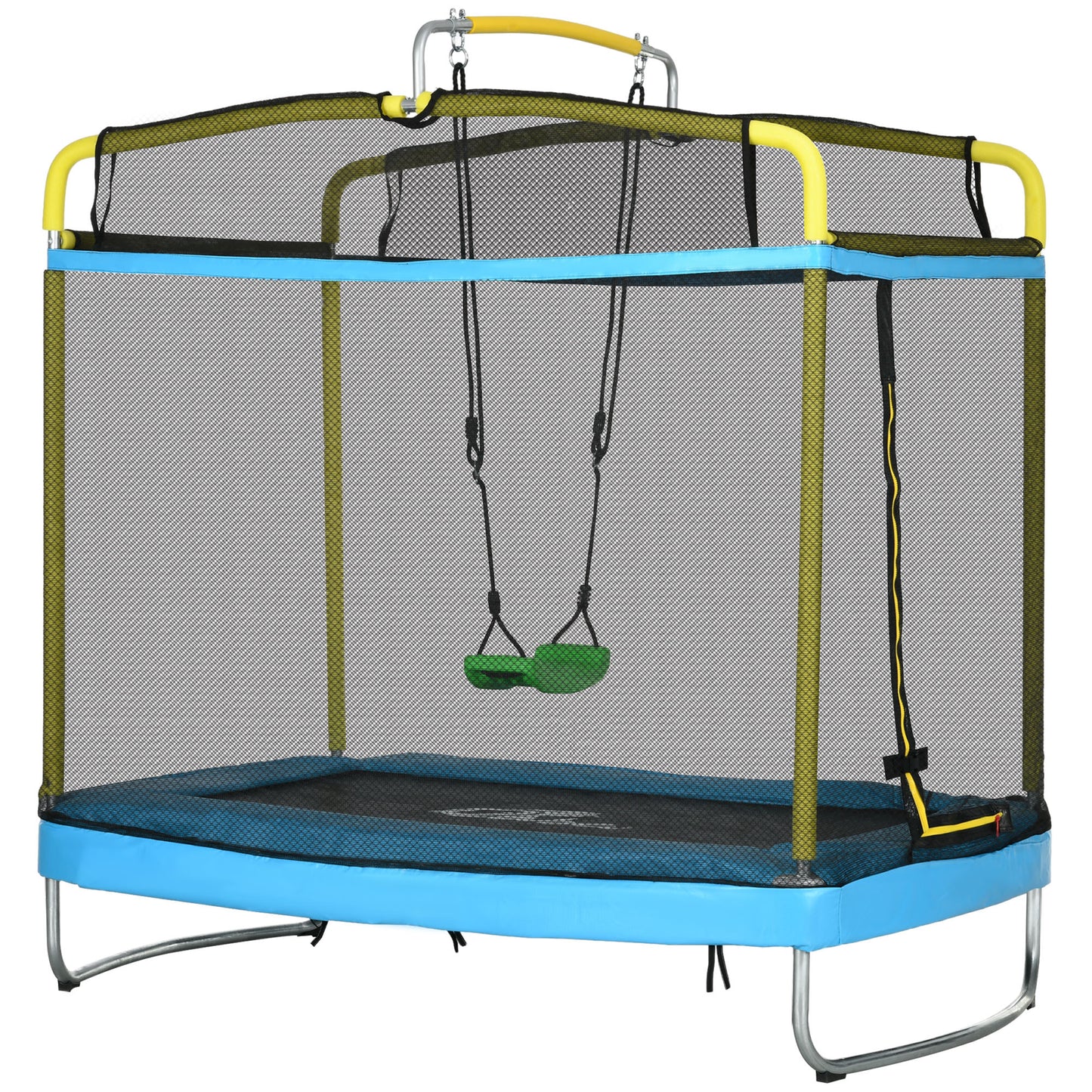 3-in-1 Kids Trampoline with Enclosure - Light Blue