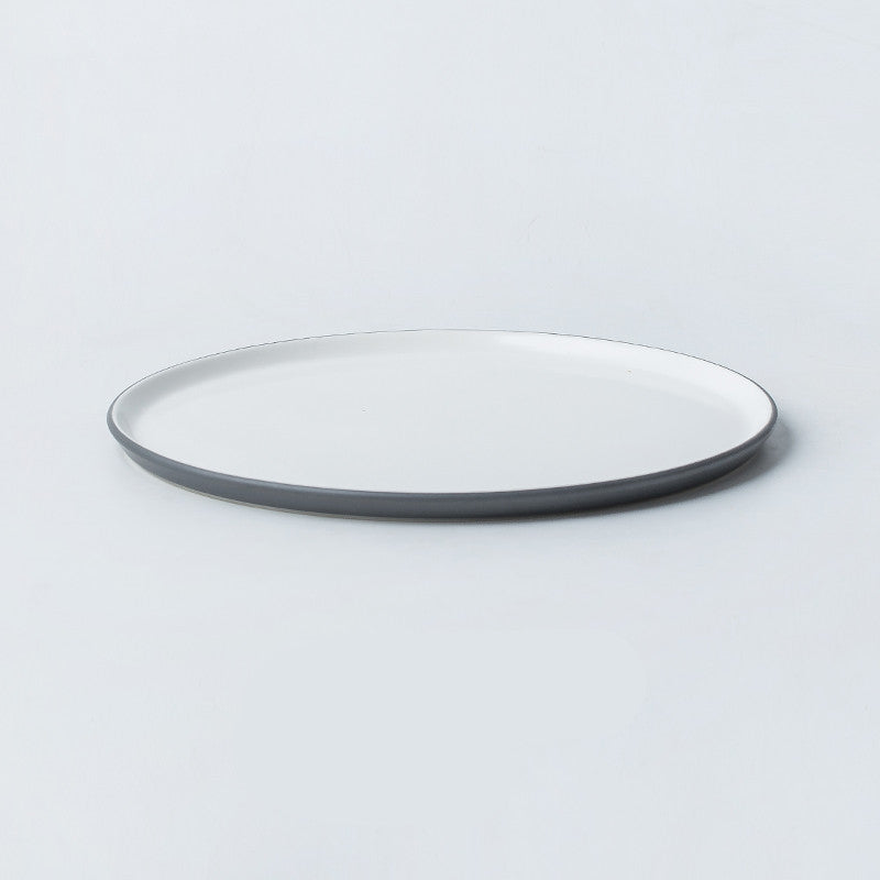 Simple Round Dessert Plate Tray - Porcelain Nordic Style Flatware Set