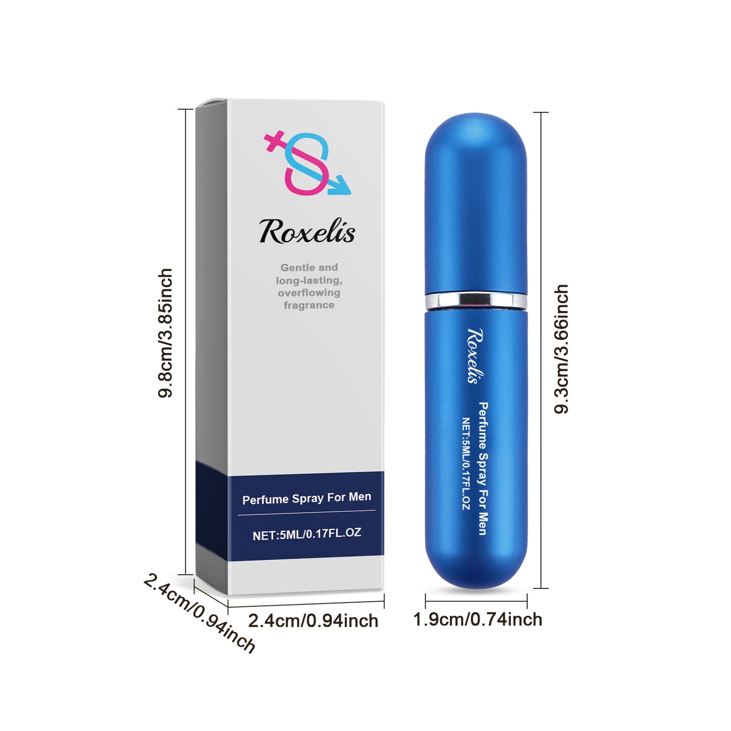 Portable Men's Oriental Perfume Spray - 5ml Long-Lasting Fragrance