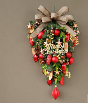 Christmas Wreath Door Wall Hanging Decoration for Festive Home Decor