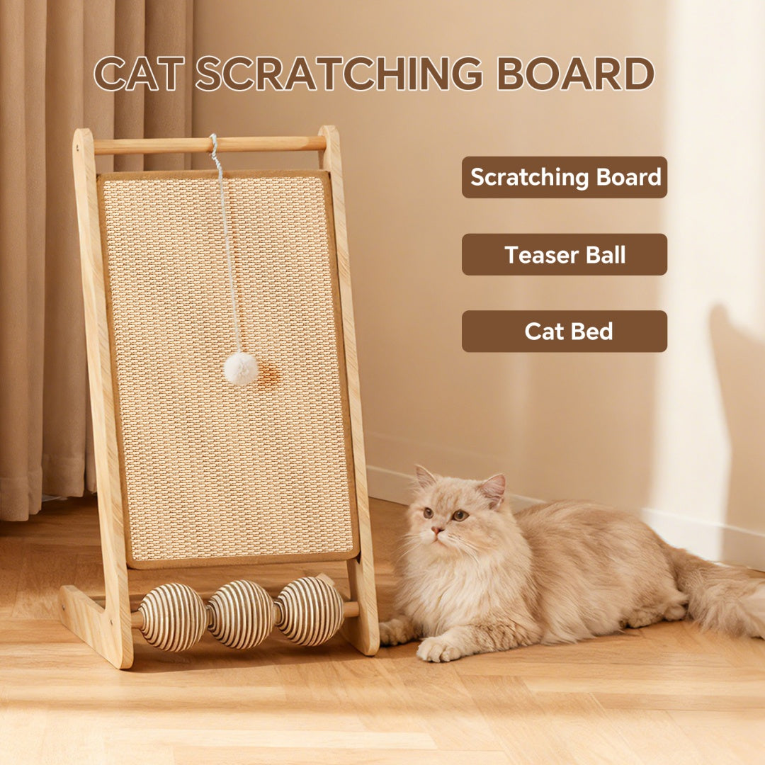 Cat Scratching Post with Ball Attachment - Pet Furniture & Toys