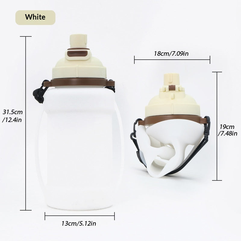 Large Capacity Foldable Sports Water Bottle 2L Silicone Portable Drinkware