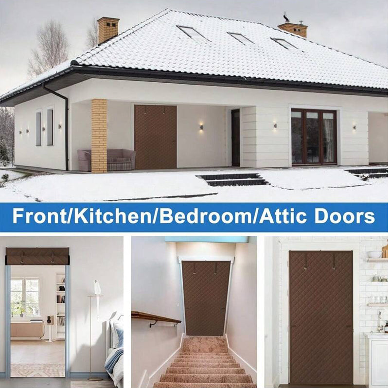 Magnetic Thermal Insulated Door Curtain - Windproof & Cold Block for Winter Home & Balcony